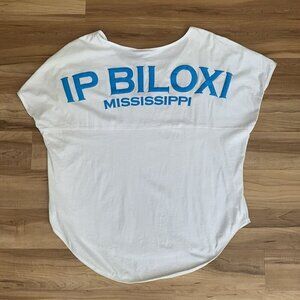 IP Biloxi Mississippi Casino Cutoff Tshirt Jersey Women’s XXL White NWT